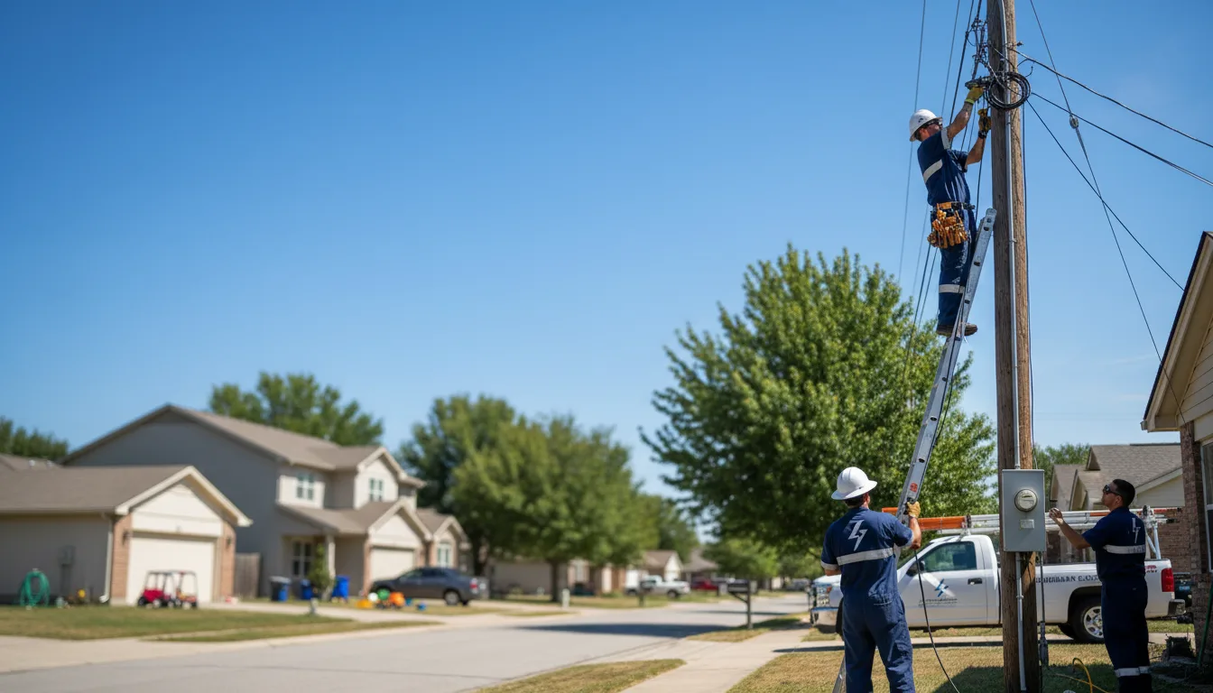 Residential electrician providing installation services in Sinclair, ME